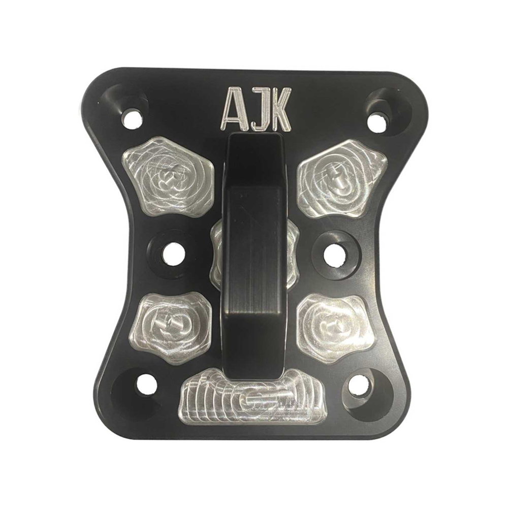 Can-Am X3 Billet Aluminum Radius Rod Plate by AJK Offroad Straight Front View