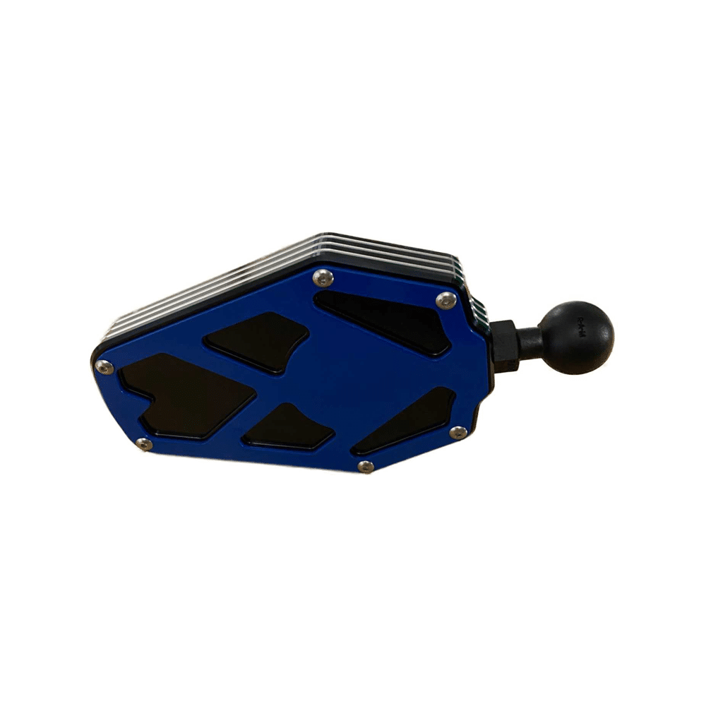 BILLET ALUMINUM SIDE MIRROR  AJK Offroad 2.00" BLUE