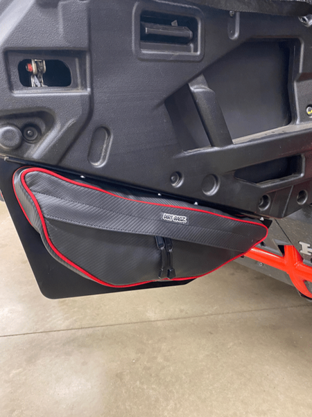 Honda Talon Door Bags by AJK Offroad Wide View of Doors with Bags Installed