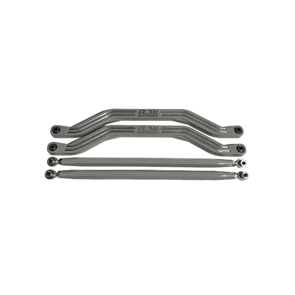 Polaris Pro R / Turbo R High Clearance Radius Rods by AJK Offroad Gray Both Rods