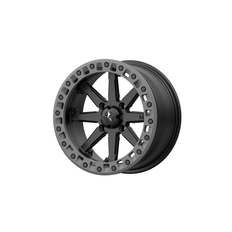 MSA Offroad Wheels Lok2 UTV Beadlock (M31) — Satin Black w/ Matte Gray Ring