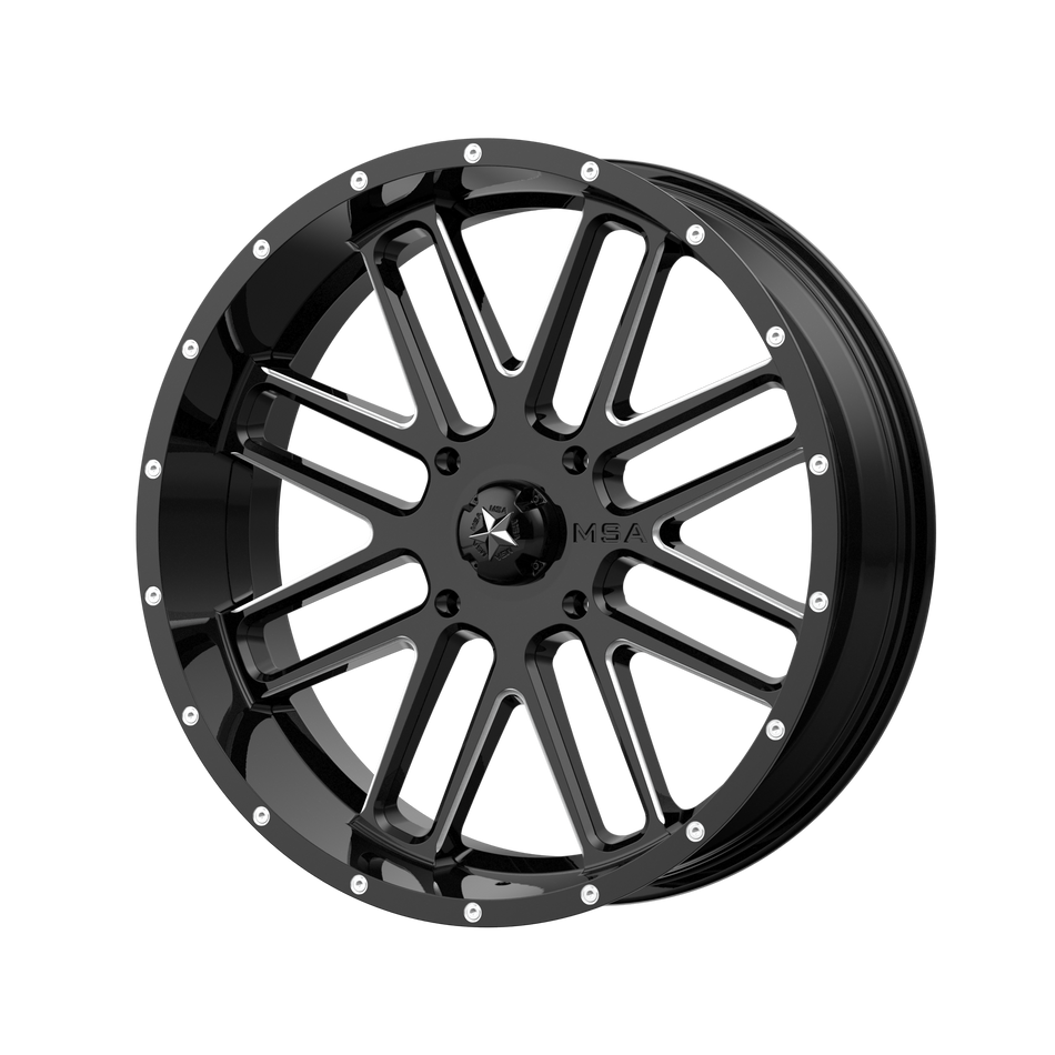 MSA Offroad Wheels Bandit UTV (M35) — Gloss Black Milled