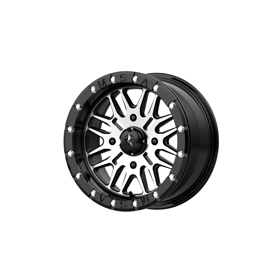 MSA Offroad Wheels Brute UTV Beadlock (M37) — Gloss Black Machined