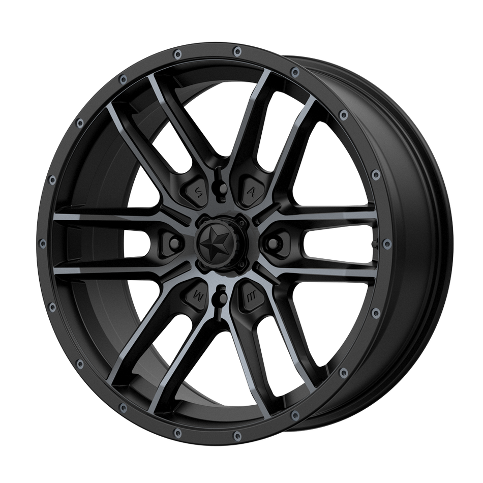 MSA Offroad Wheels Fang UTV (M43) — Satin Black w/ Titanium Tint