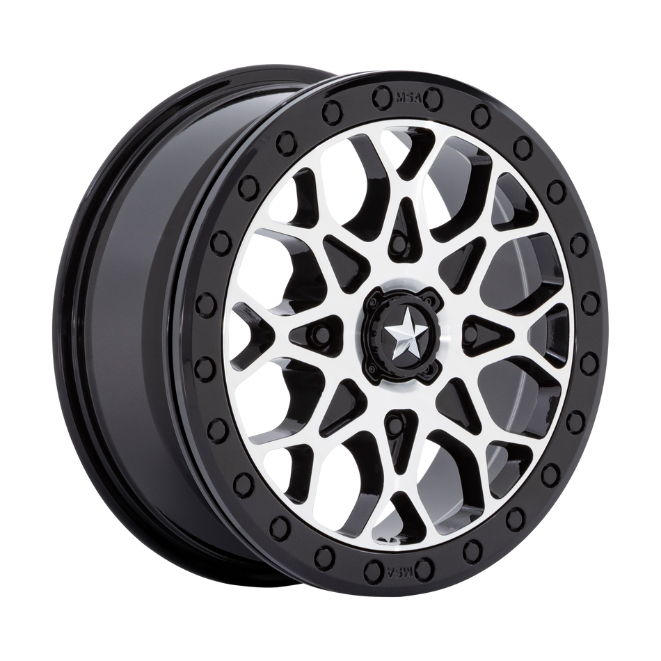 MSA Offroad Wheels Portal UTV Beadlock (M48) — Gloss Black Machined W Gb Ring