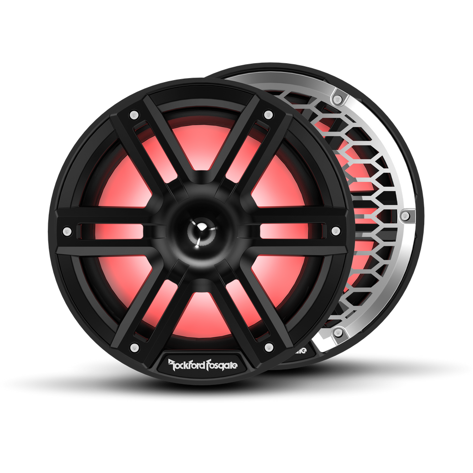 M2 8” Color Optix™ Marine 2-Way Horn Speakers (Black)