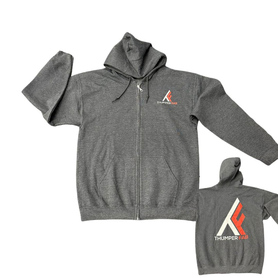 Thumper Fab Zippered Hoodie - Gray